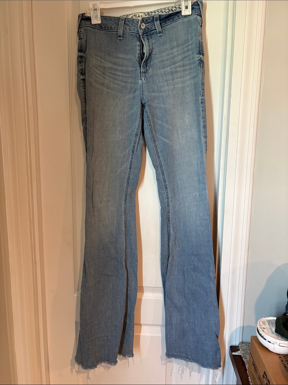 Ariat Light Blue Flare Jeans with Raw Hem